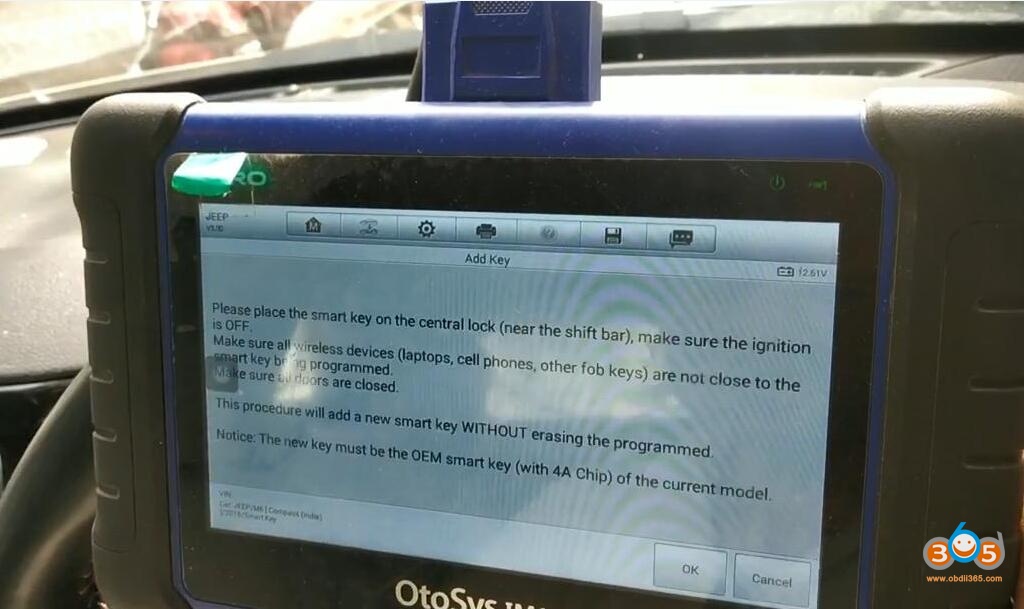 Jeep Compass Smart Key Programming with Autel IM508 Car Key