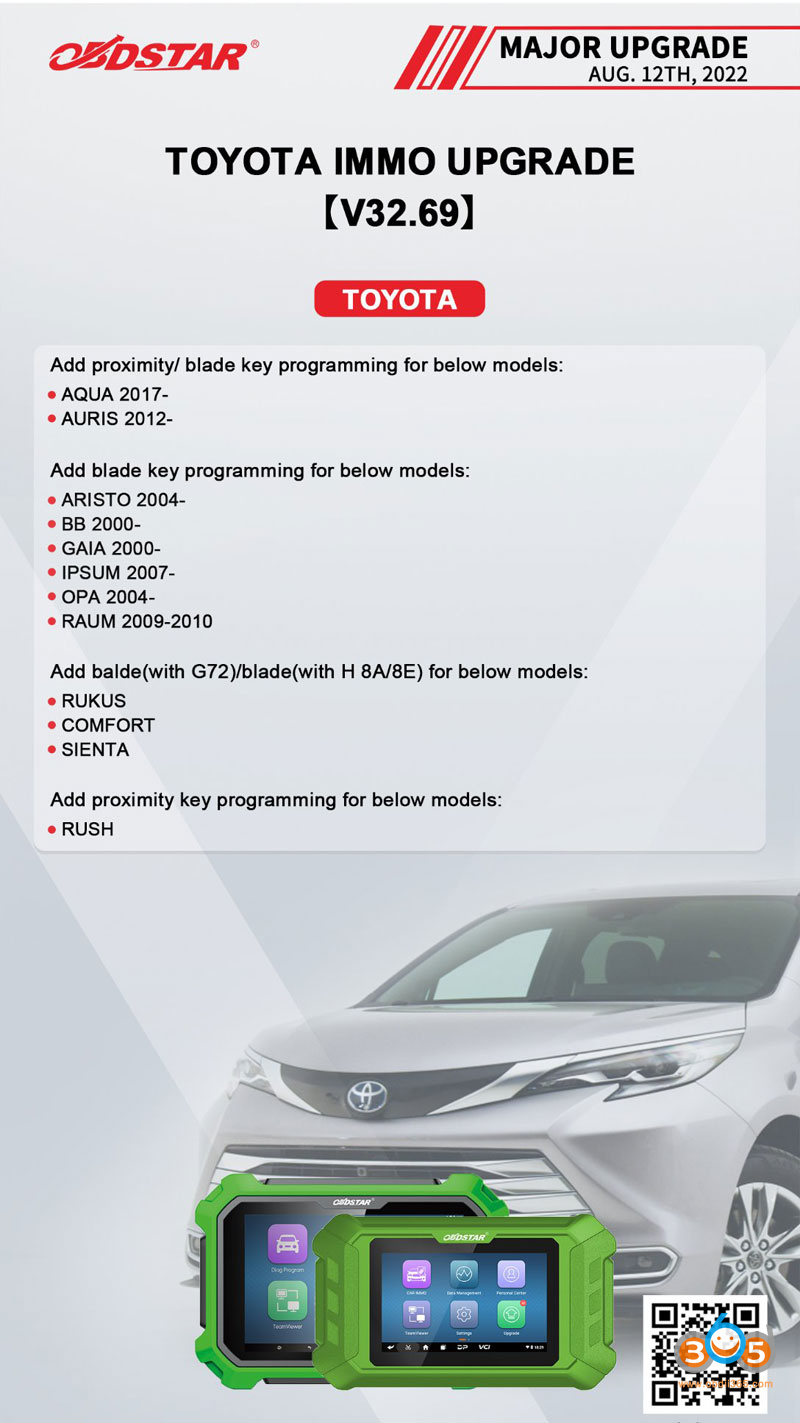 Obdstar Toyota Immo Update