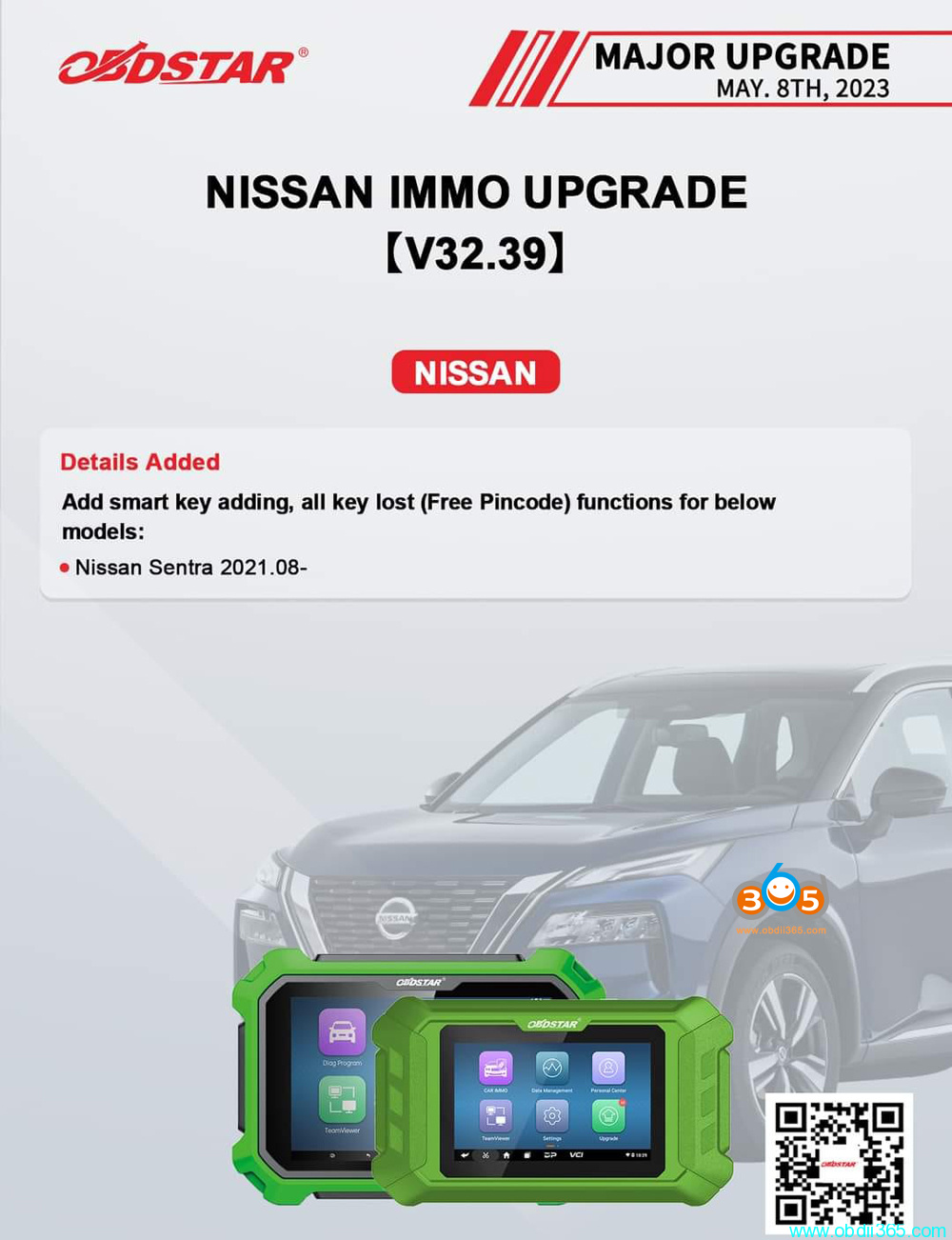 Obdstar Adds Nissan Sentra 2021.08