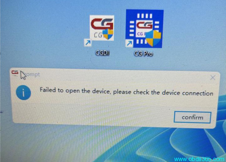 Cgdi Mb Failed To Connect Device 3