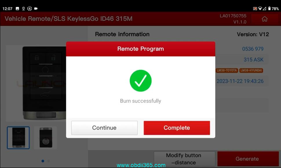 Caddilac Sls Launch Key Programmer 10