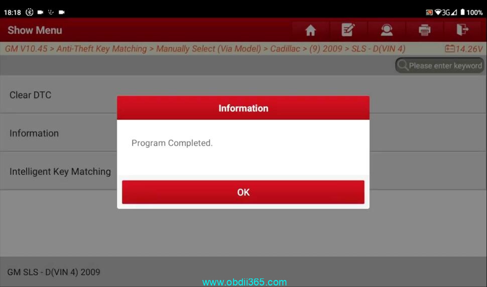 Caddilac Sls Launch Key Programmer 16
