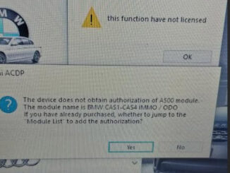 Yanhua Acdp BMW FRM Error A500 License 3