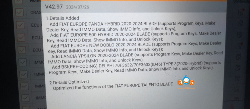 OBDSTAR G3 Add Fiat 2024 Immo