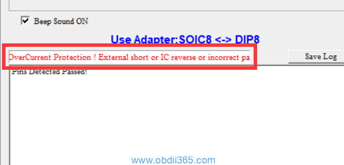 Over Current Protection Error