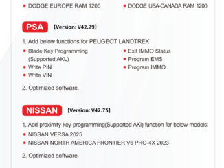 AUTO IMMO SOFTWARE UPGRADE
