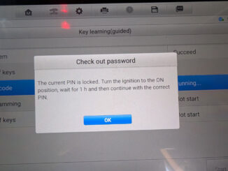 Autel Im608 Chrysler Current Pin Is Locked 1