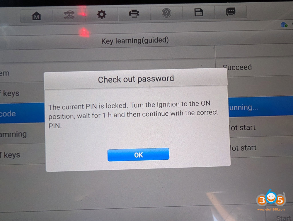 Autel Im608 Chrysler Current Pin Is Locked 1