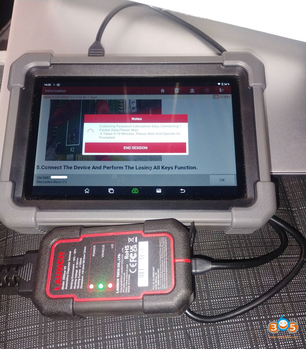 Launch X431 Immo Plus Sprinter 906 2016 AKL 2