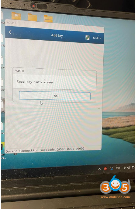Yanhua Acdp Bmw Bdc2 Read Key Info Error 2