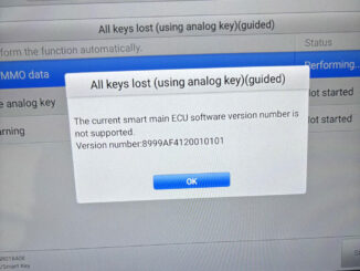Toyota CHR 2022 Autel Im608 Version Not Supported