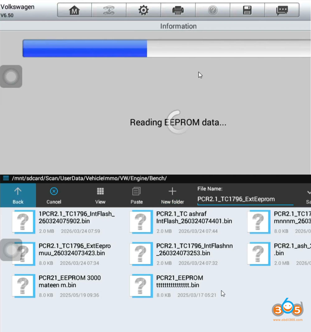 Autel Im508 Read PCR21 Ecu Cs Pin 10