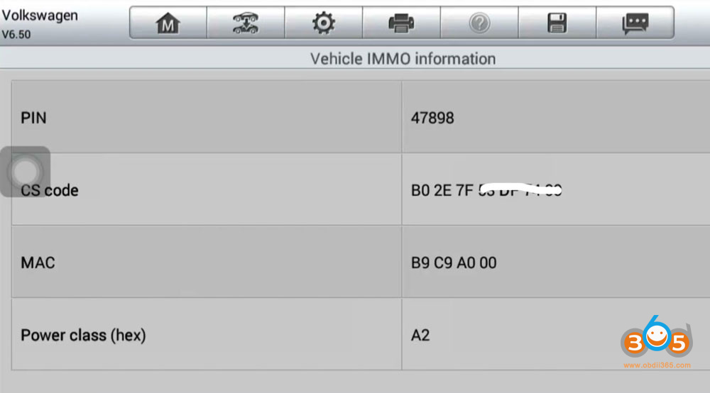Autel Im508 Read PCR21 Ecu Cs Pin 12