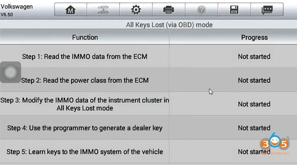 Autel Im508 Read PCR21 Ecu Cs Pin 16