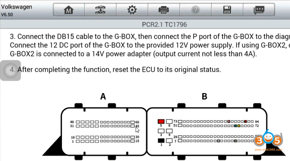Autel Im508 Read PCR21 Ecu Cs Pin 7