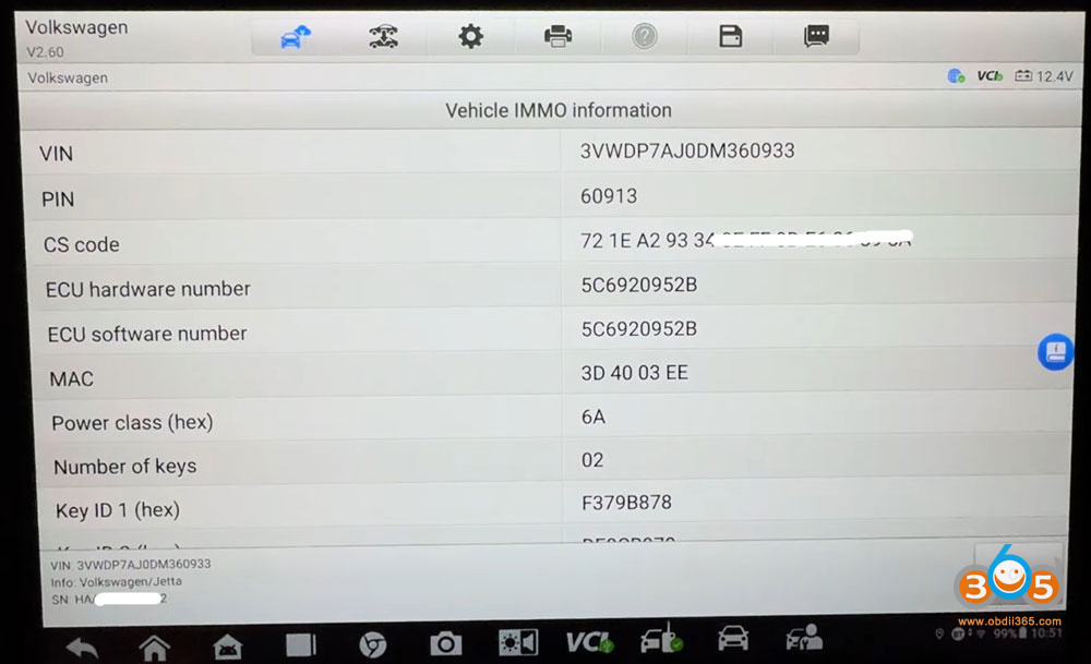 Autel Im608 2013 Jetta Akl With Godiag 15