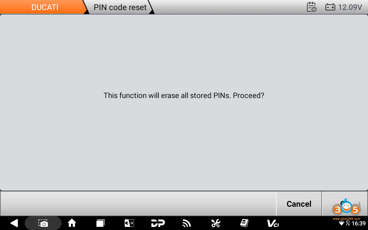 OBDSTAR Ducati Pin Reset 13