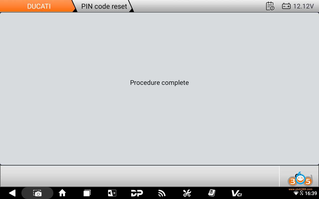 OBDSTAR Ducati Pin Reset 14