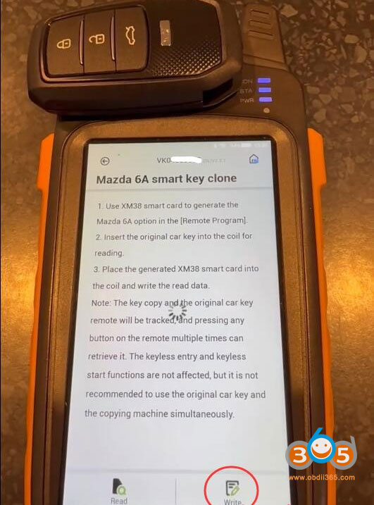 Xhorse Clone Mazda Cx30 2020 Smart Key 7