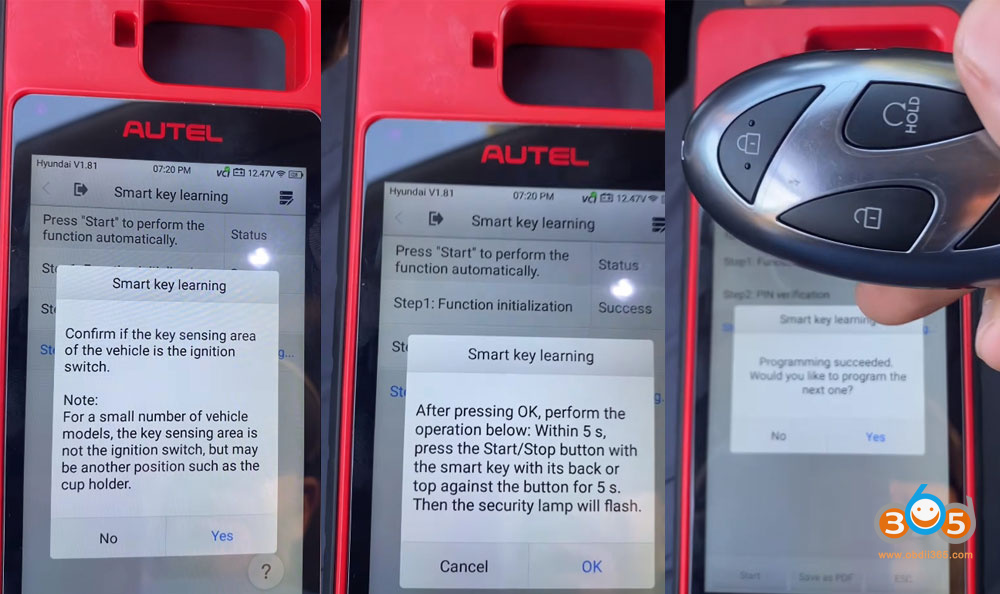 Autel Km100 2025 Hyundai Tuscon Key 9