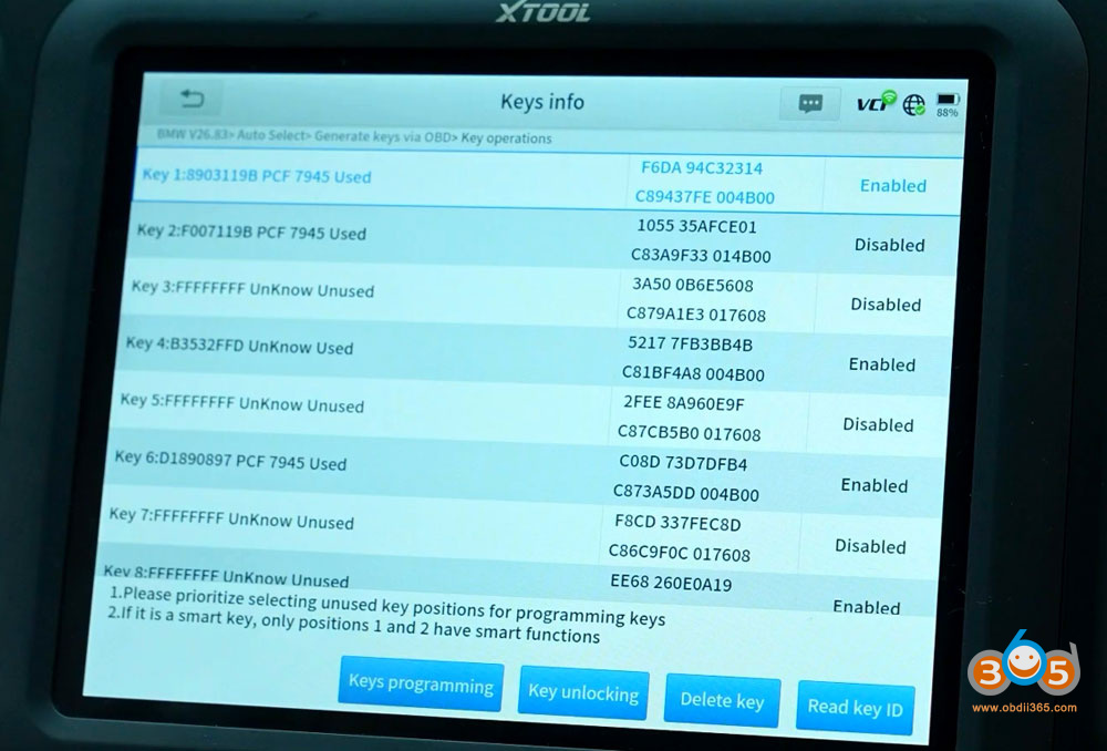 Xtool Program Bmw Csa3 Akl With Kc501 9